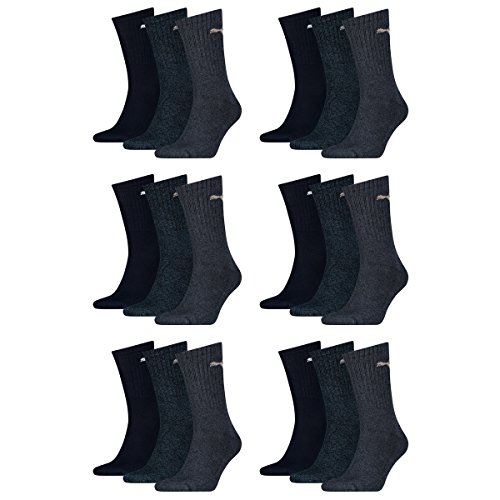 PUMA 18 Paar Sportsocken Tennis Socken Gr. 35-49 Unisex für sie und ihn, Farbe:321 - navy, Socken & Strümpfe:35-38 von PUMA