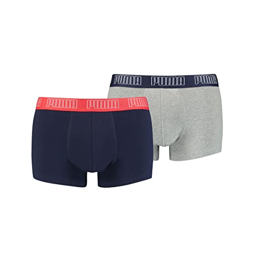 PUMA 2 er Pack Short Boxer Boxershorts Men Pant Unterwäsche kurz 100000884, Farbe:006 - Blue/Grey Melange, Bekleidungsgröße:S von PUMA