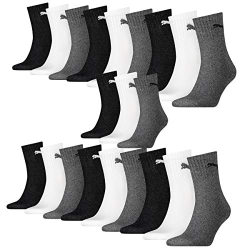 PUMA 21 Paar Socken Short Crew Sportsocken Tennis Socken Gr. 35-49 Unisex, Farbe:882 - grey/white/black, Socken & Strümpfe:43-46 PUMA 21 Paar Socken Short Crew Sportsocken Tennis Socken Gr. 35-49 Unisex, Farbe:882 - grey/white/black, Socken & Strümpfe:43-46 von PUMA