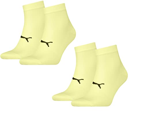 PUMA 4 Paar atmungsaktive, elastische Quarter Socken Damen & Herren/Sportsocken von PUMA