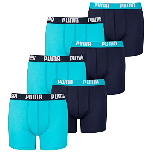 PUMA 4 er Pack Boxer Boxershorts Jungen Kinder Unterhose Unterwäsche, Farbe:789 - Bright Blue, Bekleidung:152 von PUMA