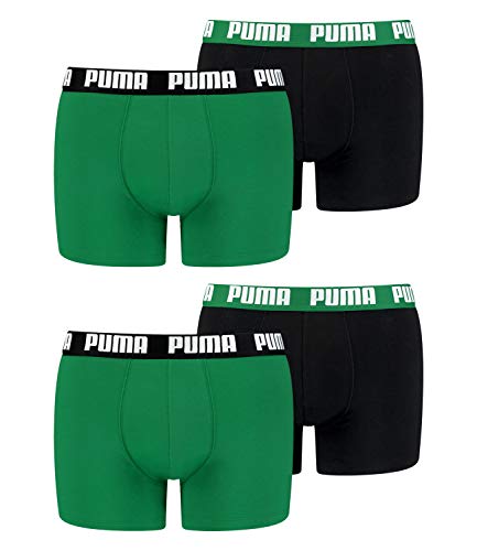 PUMA 4 er Pack Boxer Boxershorts Men Herren Unterhose Pant Unterwäsche, Farbe:035 - Amazon Green, Bekleidungsgröße:L von PUMA