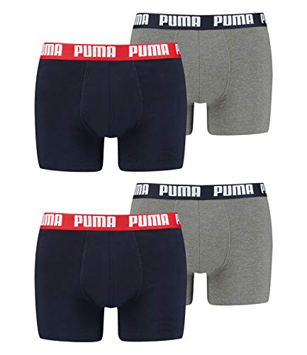 PUMA 4 er Pack Boxer Boxershorts Men Herren Unterhose Pant Unterwäsche, Farbe:036 - Blue/Grey Melange, Bekleidungsgröße:M PUMA 4 er Pack Boxer Boxershorts Men Herren Unterhose Pant Unterwäsche, Farbe:036 - Blue/Grey Melange, Bekleidungsgröße:M von PUMA