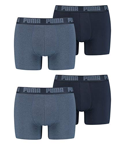 PUMA 4 er Pack Boxer Boxershorts Men Herren Unterhose Pant Unterwäsche, Farbe:037 - Denim, Bekleidungsgröße:M von PUMA