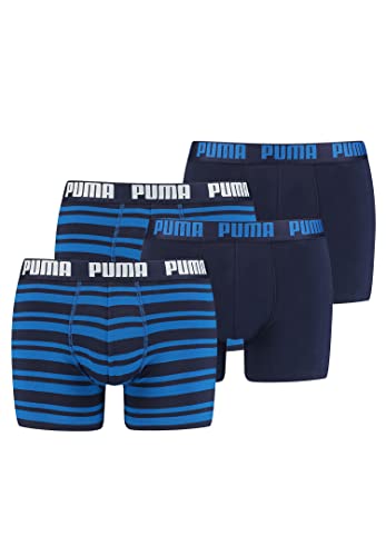 PUMA 4 er Pack Boxer Boxershorts Men Herren Unterhose Pant Unterwäsche, Farbe:056 - Blue, Bekleidungsgröße:M von PUMA