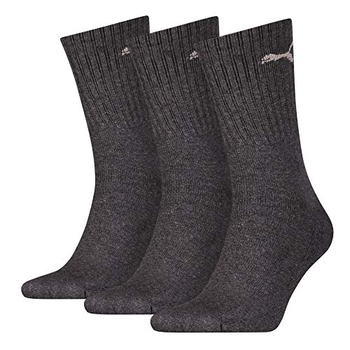 PUMA 6 Paar Unisex Crew Socks Socken Sportsocken MIT FROTTEESOHLE (anthrazit, 39-42) von PUMA