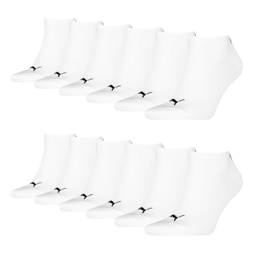 PUMA 6 Paar Unisex Herren Damen Sportsocken Kurzsocken Sneaker Socken, Farbe:Weiß, Größe:43-46, Artikel:-300 white PUMA 6 Paar Unisex Herren Damen Sportsocken Kurzsocken Sneaker Socken, Farbe:Weiß, Größe:43-46, Artikel:-300 white von PUMA