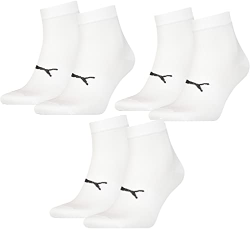 PUMA 6 Paar atmungsaktive, elastische Quarter Socken Damen & Herren/Sportsocken von PUMA