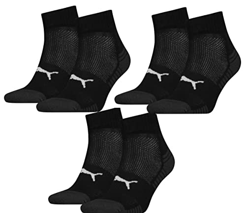 PUMA 6 Paar gepolsterte Quarter Socken Damen & Herren/Sportsocken von PUMA