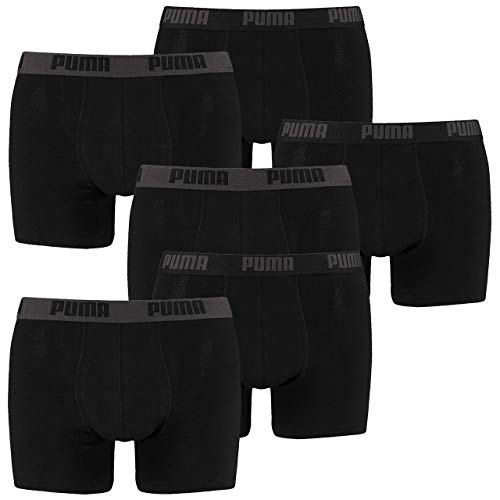 PUMA 6 er Pack Boxer Boxershorts Men Herren Unterhose Pant Unterwäsche, Bekleidungsgröße:M, Farbe:230 - Black/Black von PUMA