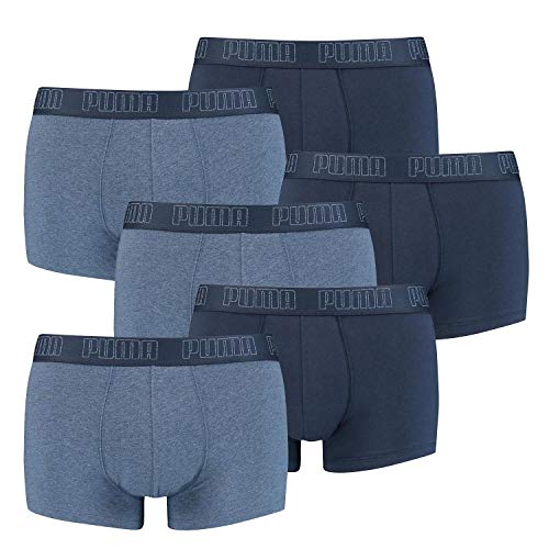 PUMA 6 er Pack Short Boxer Boxershorts Men Pant Unterwäsche kurz 100000884, Farbe:007 - Denim, Bekleidungsgröße:S von PUMA