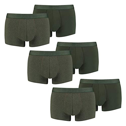 PUMA 6 er Pack Short Boxer Boxershorts Men Pant Unterwäsche kurz 100000884, Farbe:009 - Green Melange, Bekleidungsgröße:XL von PUMA
