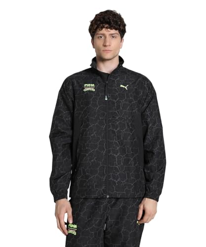 PUMA 630102 Herren Casual Sport Blouson, Oberbekleidung, Relaxed Fit, X TMNT PUMATECH RELAXED TRACK JACKET WV, 25 Frühling Sommer Farbe PUMA Schwarz (01), M von PUMA