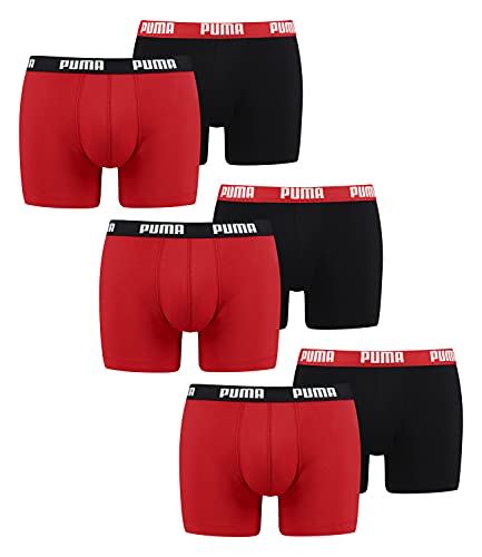 PUMA 8 er Pack Boxer Boxershorts Men Herren Unterhose Pant Unterwäsche, Bekleidungsgröße:XXL, Farbe:786 - Red/Black von PUMA
