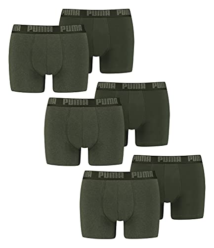 PUMA 8 er Pack Boxer Boxershorts Men Herren Unterhose Pant Unterwäsche, Farbe:038 - Green Melange, Bekleidungsgröße:M von PUMA