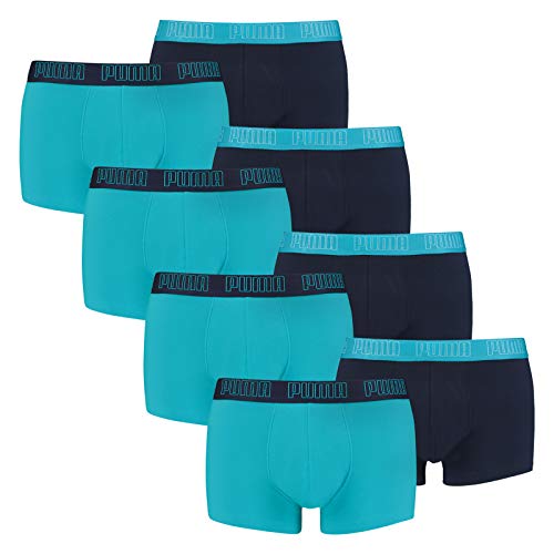 PUMA 8 er Pack Short Boxer Boxershorts Men Pant Unterwäsche kurz 100000884, Farbe:005 - Aqua/Blue, Bekleidungsgröße:M von PUMA