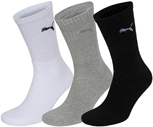 PUMA 9 Paar Sportsocken Tennis Socken Gr. 35-49 Unisex für sie und ihn, Farbe:325 - white/grey/black, Bekleidungsgröße:L PUMA 9 Paar Sportsocken Tennis Socken Gr. 35-49 Unisex für sie und ihn, Farbe:325 - white/grey/black, Bekleidungsgröße:L von PUMA