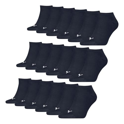 PUMA 9 Paar Unisex Herren Damen Sportsocken Kurzsocken Sneaker Socken, Farbe:Navy, Größe:43-46, Artikel:-321 navy von PUMA
