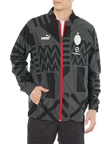 PUMA AC Mailand Pre-Match Trainingsjacke Herren schwarz/grau, M von PUMA