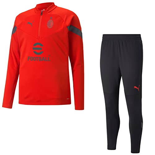 PUMA AC Mailand Trainingsanzug für Herren Trainingsjacke und Trainingshose | AC Mailand Fanartikel | Fußball Fanartikel, Größe:L, Farbe:Rot von PUMA