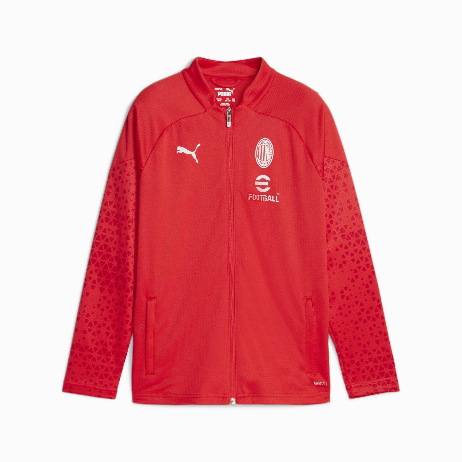 PUMA AC Milan Fußball-Trainingsjacke Teenager Für Kinder, Rot/Grau, Größe: 128, Accessoires von PUMA