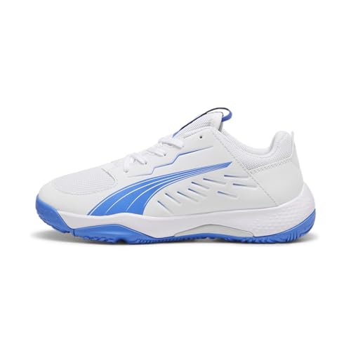 PUMA Unisex Kinder Accelerate Jr Handball Shoe, Puma White Bluemazing, 37 EU PUMA Unisex Kinder Accelerate Jr Handball Shoe, Puma White Bluemazing, 37 EU von PUMA