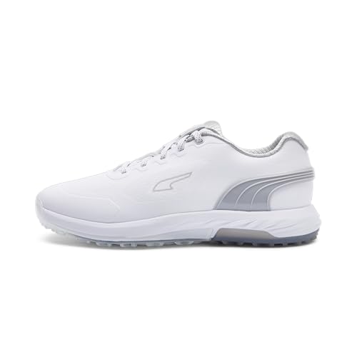 PUMA Alphacat Nitro Golfschuhe Herren, White-Flat Light Gray-Silver, 46 EU von PUMA