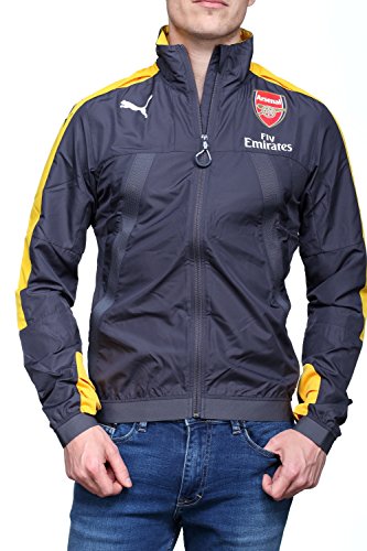 PUMA Arsenal FC Stadium Vent Jacket Grau Gelb Herren Fussball Windjacke Windbreaker Jacke Wind Cell Neu von PUMA
