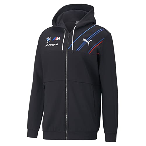 PUMA Herren Tops BMW M Motorsport Team Herren-Hoodie mit durchgehendem Reißverschluss XXL Anthracite Gray von PUMA