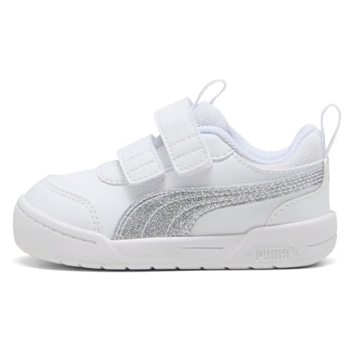 PUMA Baby-Mädchen MULTIFLEX 2 Glitz FS V INF Sneaker, White Silver, 23 EU von PUMA