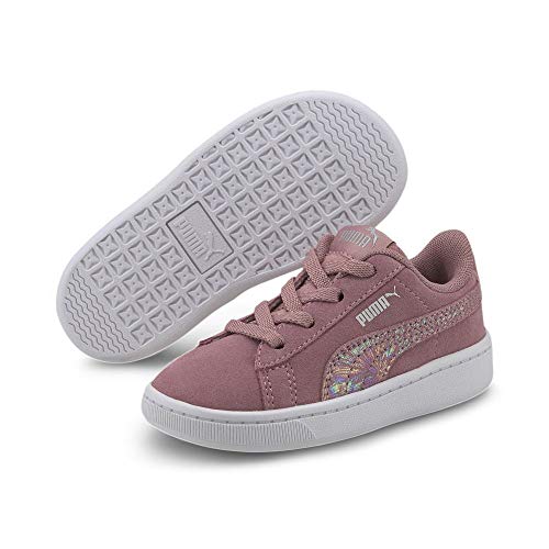 PUMA Baby-Mädchen Vikky v2 Multicolor FS AC Sneaker, Foxglove Silver Black, 24 EU von PUMA