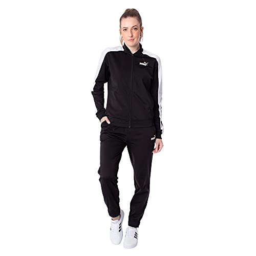 PUMA Baseball Tricot Jogginganzug Damen schwarz/weiß, M (38 EU) von PUMA