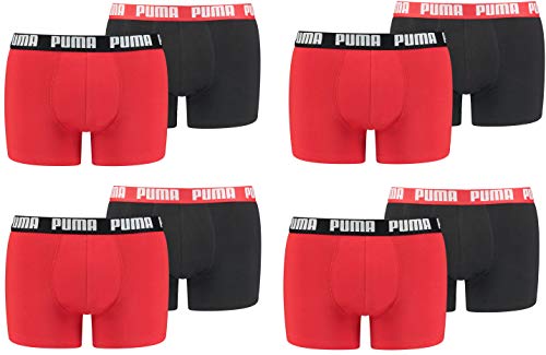 PUMA 8 er Pack Boxer Boxershorts Men Herren Unterhose Pant Unterwäsche, Farbe:786 - Red/Black, Bekleidungsgröße:L von PUMA