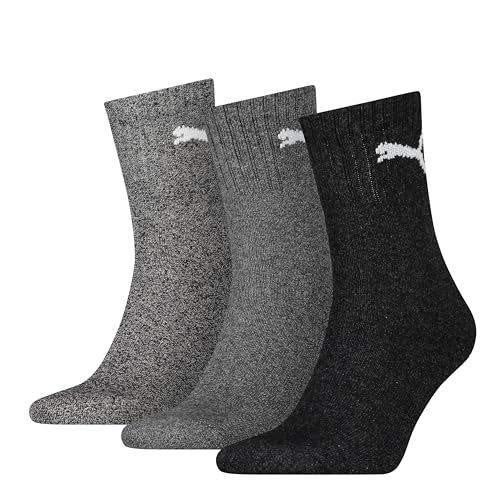 PUMA Basic Short Crew Unisex Sporsocken im Farbmix. 9 Paar (47-49-9 Paar, anthrazit/grey) von PUMA
