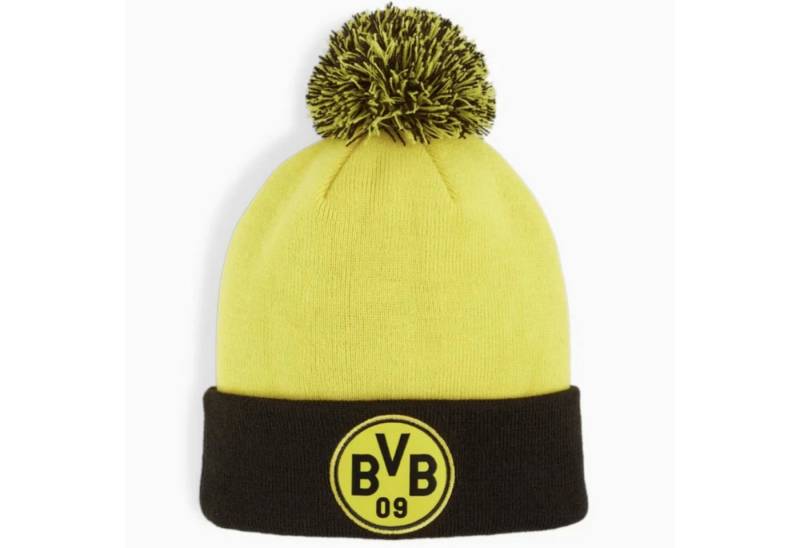 PUMA Beanie BVB Borussia Dortmund Beanie Kinder schwarz/gelb (Packung) mit lizenzierter Stickerei von PUMA