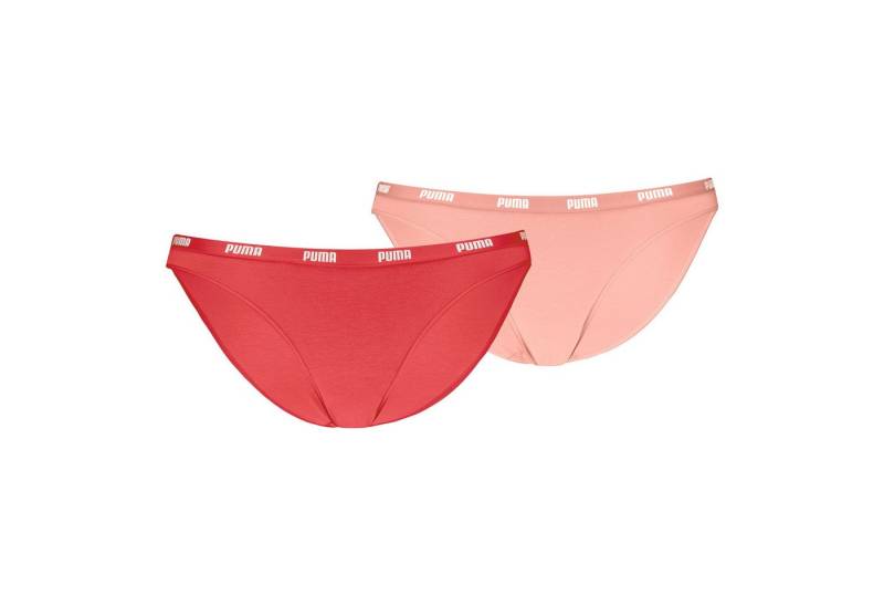 PUMA Bikinislip Bikini Slips (2-St., 2 Stück) mit Umlaufenden Markenlogo am Bund von PUMA
