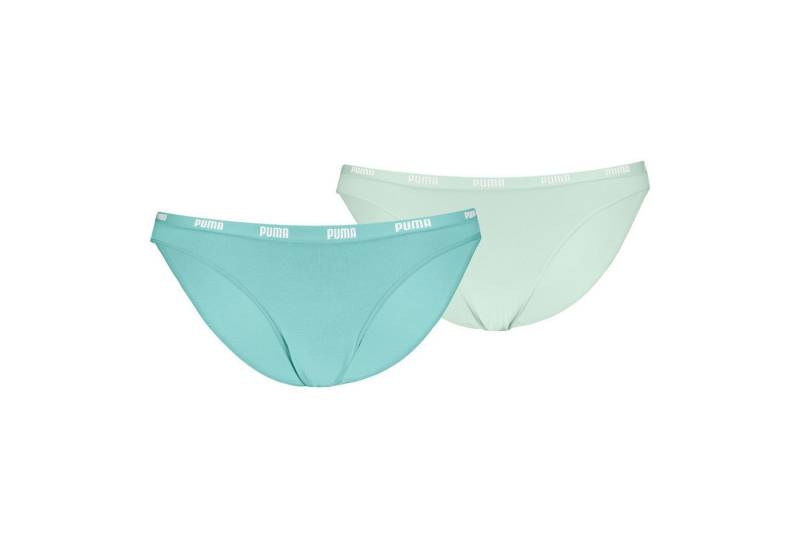 PUMA Bikinislip Bikini Slips (2-St., 2 Stück) mit Umlaufenden Markenlogo am Bund von PUMA