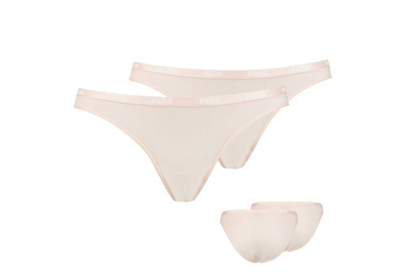 PUMA Bikinislip Bikini Slips (2-St., 2 Stück) mit Umlaufenden Markenlogo am Bund von PUMA