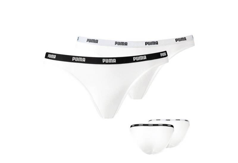 PUMA Bikinislip Bikini Slips (2-St., 2 Stück) mit Umlaufenden Markenlogo am Bund von PUMA