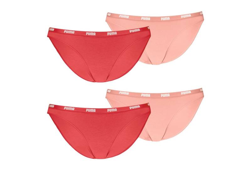 PUMA Bikinislip Bikini Slips (4-St., 4 Stück) mit Umlaufenden Markenlogo am Bund von PUMA