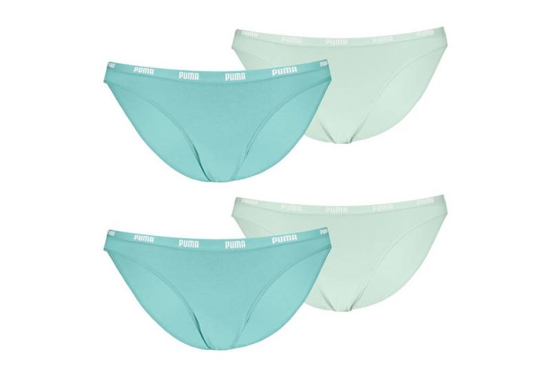 PUMA Bikinislip Bikini Slips (4-St., 4 Stück) mit Umlaufenden Markenlogo am Bund von PUMA
