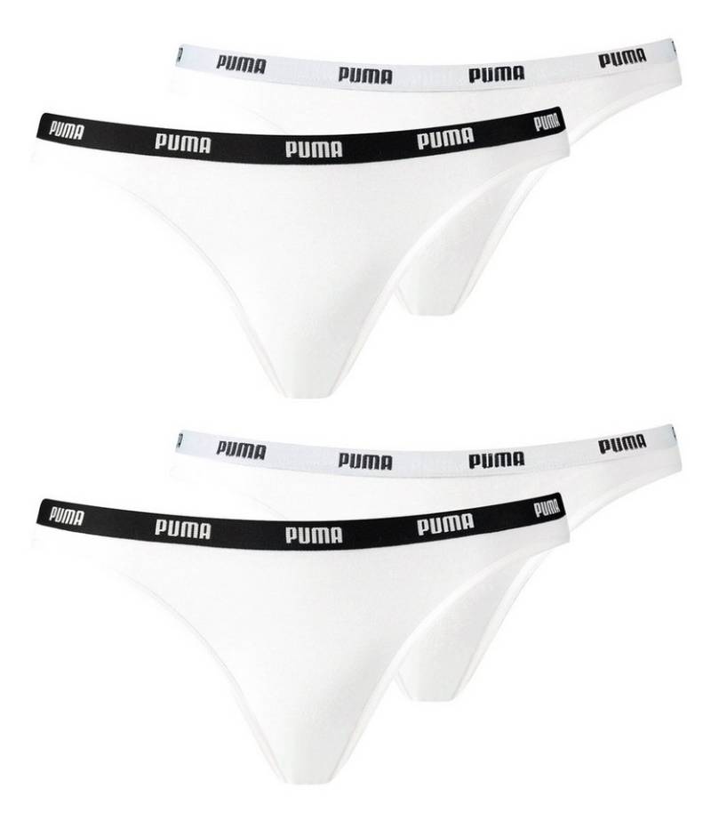 PUMA Bikinislip Bikini Slips (4-St., 4 Stück) mit Umlaufenden Markenlogo am Bund von PUMA