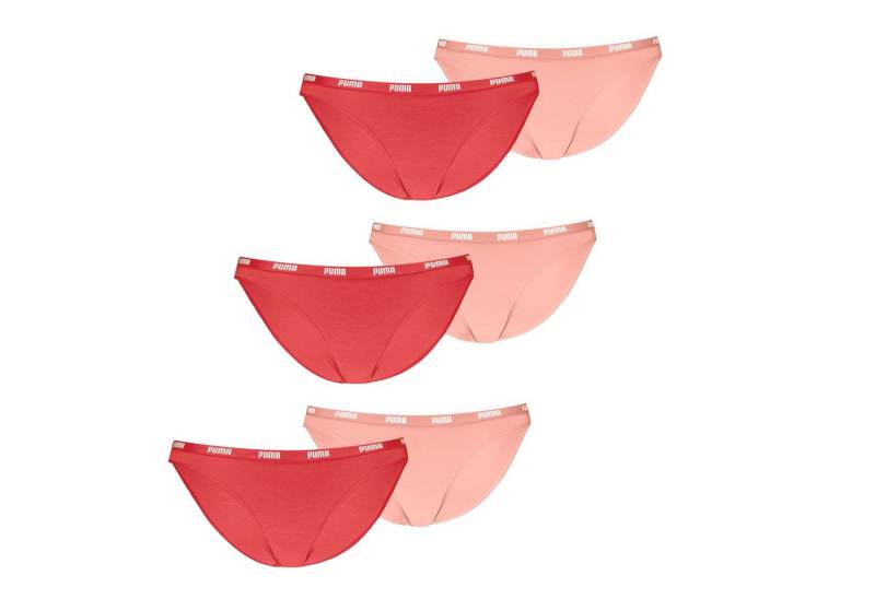 PUMA Bikinislip Bikini Slips (6-St., 6 Stück) mit Umlaufenden Markenlogo am Bund von PUMA