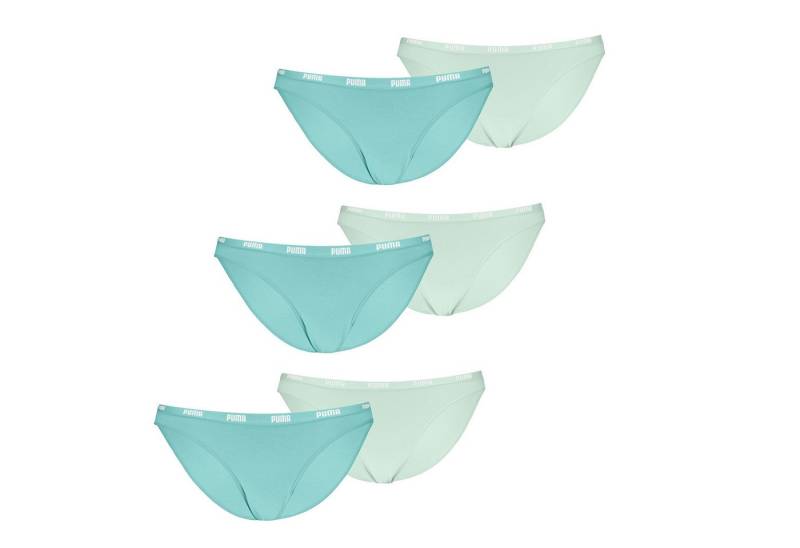 PUMA Bikinislip Bikini Slips (6-St., 6 Stück) mit Umlaufenden Markenlogo am Bund von PUMA
