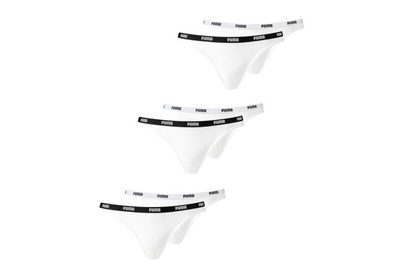 PUMA Bikinislip Bikini Slips (6-St., 6 Stück) mit Umlaufenden Markenlogo am Bund von PUMA