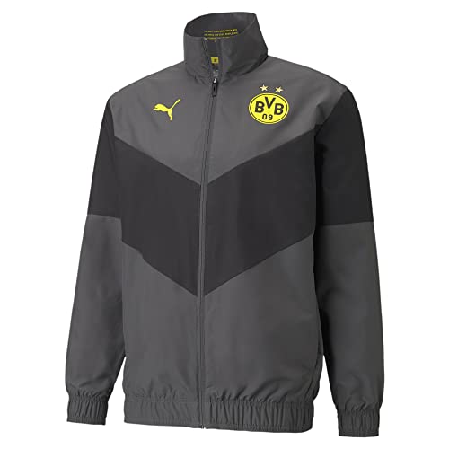 PUMA Borussia Dortmund Pre-Match Trainingsjacke Herren dunkelgrau, XXL (60/62 EU) von PUMA