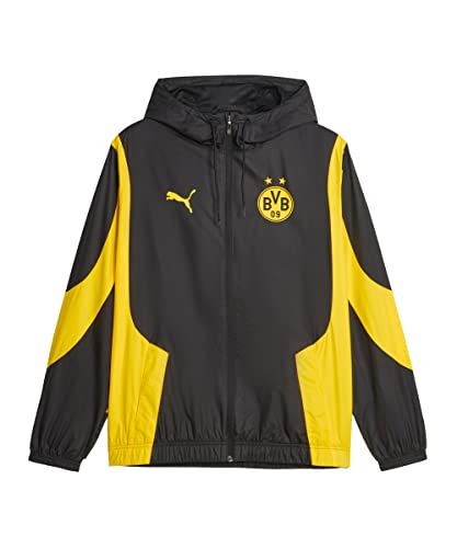 PUMA Borussia Dortmund Prematch Trainingsjacke Herren schwarz/neongelb, M von PUMA