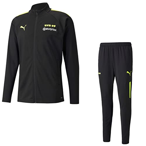 PUMA Borussia Dortmund Trainingsanzug Herren Fanartikel 2021/22, Größe:3XL, Farbe:Schwarz von PUMA