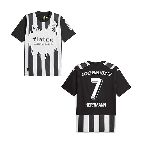 PUMA Original 3rd BMG Trikot - Offizielles Herren Third Trikot Borussia Mönchengladbach 23/24 - Herrmann 7 - Gr. L - Fussball Geschenke Fanartikel von PUMA
