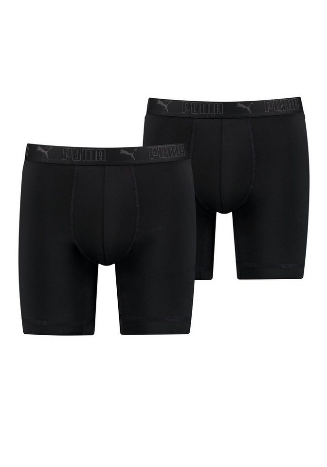 PUMA Boxershorts PUMA MEN SPORT MICROFIBER LONG BOXERS 2P (Packung, 2er Pack) mit Logo-Bund von PUMA
